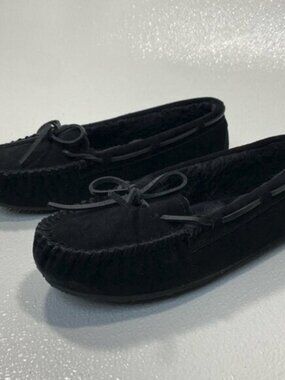 Minnetonka Suede Leather Women’s Casual Comfort Insulated Shoes Moccasins Sz 9